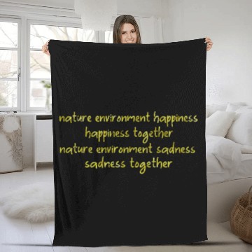 Discover nature environment happiness Fleece Blankets