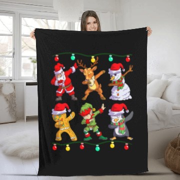 Discover Christmas Dabbing Santa Elf De Friends Xmas Fleece Blankets