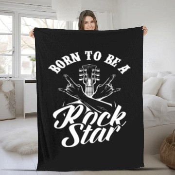 Discover Guitar Guitarist Guitar Player Rock Musician Fleece Blankets