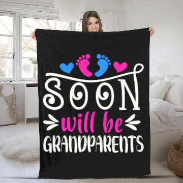 Discover We Will Soon Become Grandparents, Be Grandparents Fleece Blankets