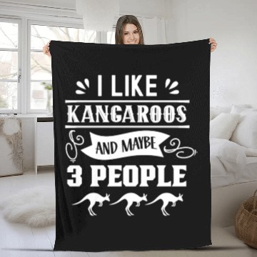Discover I Like Kangaroos And Maybe 3 People Kangaroo Lover Fleece Blankets
