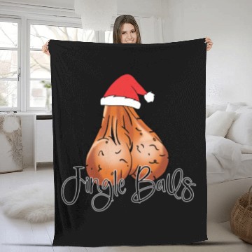 Discover Jingle Balls Tinsel Tits Funny Christmas Matching Fleece Blankets