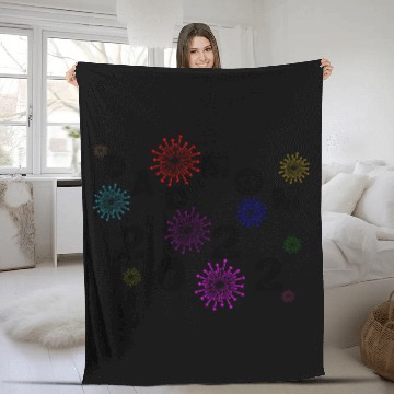 Discover Dad and mom 2022 party funny birthday fireworks Fleece Blankets