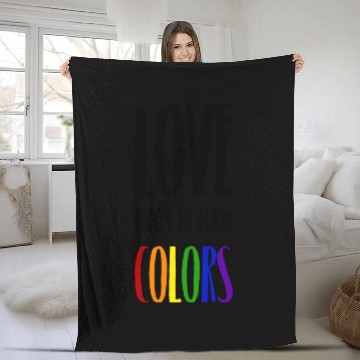 Discover Love comes in many colors LGBTQI Fleece Blankets