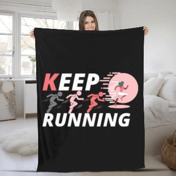 Discover Keep Running Fleece Blankets