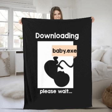 Discover New Baby Loading Computer Science New Dad Mom Fleece Blankets