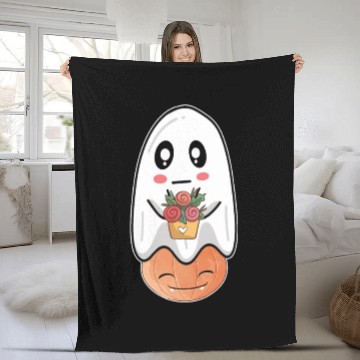 Discover Halloween Ghost Fleece Blankets, Trick or Treat Fleece Blankets