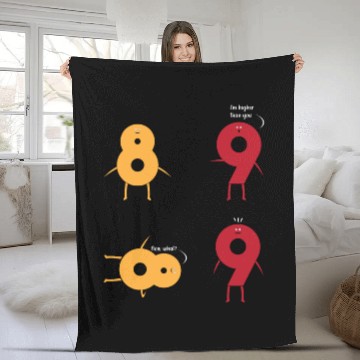 Discover Engineering Infinity Number Eight Funny Math Pun Fleece Blankets