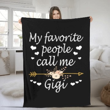 Discover My Favorite People Call Me Gigi Christmas Fleece Blankets
