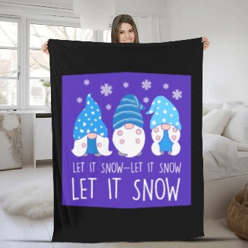 Discover Let It Snow Fleece Blankets