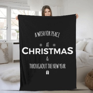 Discover a wish for peace at christmas and newyear Fleece Blankets