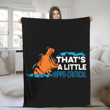 Discover Little Hippo Critical Honest Person Gift Fleece Blankets