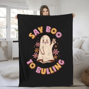 Discover Anti Bully Say Boo Tio Bulling Unity Day Bullying Fleece Blankets