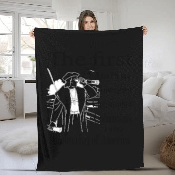 Discover The first italian american Christopher columbus Fleece Blankets