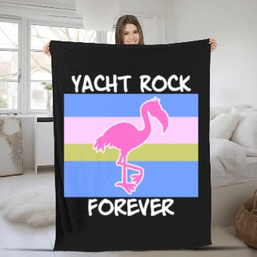 Discover Yacht Rock Forever Fleece Blankets 80s Style flamingo