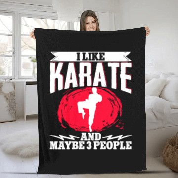 Discover Karate Black Belt Gi Uniform I Fleece Blankets