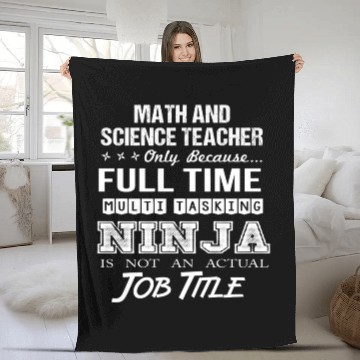 Discover Math And Science Teacher Fleece Blankets - Multitasking Ni