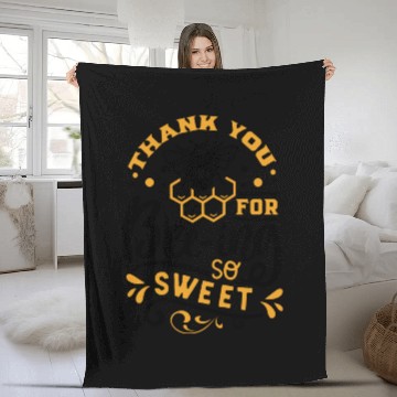 Discover Thank you for Beeing so Sweet Fleece Blankets