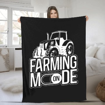 Discover Farming Farmer Tractor Vintage Fleece Blankets
