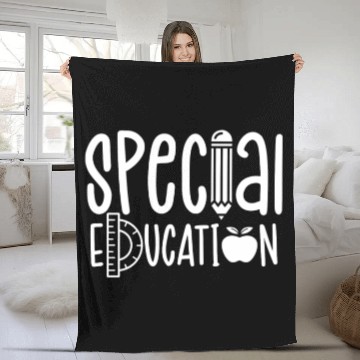 Discover Special Education Cute Awareness Sped Teacher Fleece Blankets
