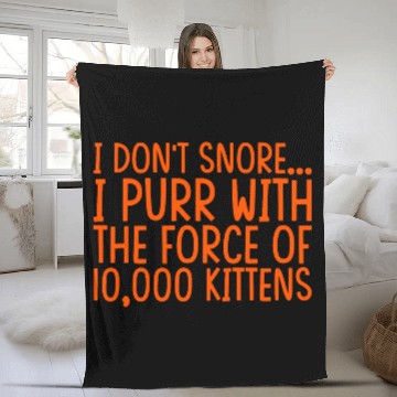 Discover I Purr With The Force Of 10,000 Kittens 2 Fleece Blankets