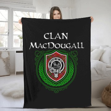 Discover Macdougall Surname Scottish Clan Tartan Crest Fleece Blankets
