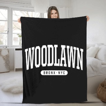 Discover NYC Borough Bronx New York Woodlawn Fleece Blankets