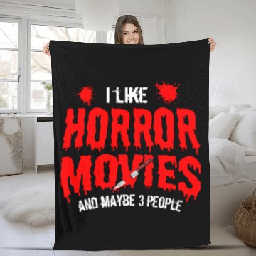 Discover I Like Horror Movies Maybe 3 People Halloween Fleece Blankets