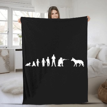 Discover Coyote Hunting Evolution Fleece Blankets