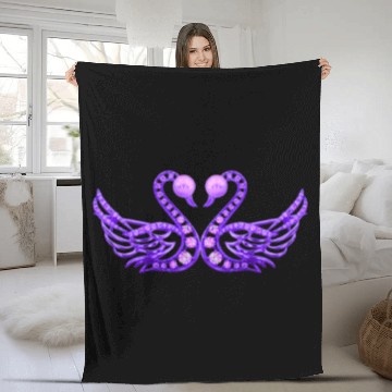 Discover Duck Jewelry Design Purple Fleece Blankets