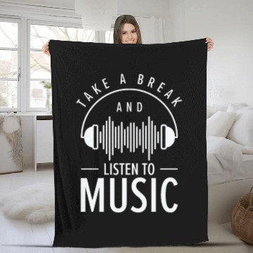 Discover Serenity Music Lover Relaxing Break Inspirational Fleece Blankets