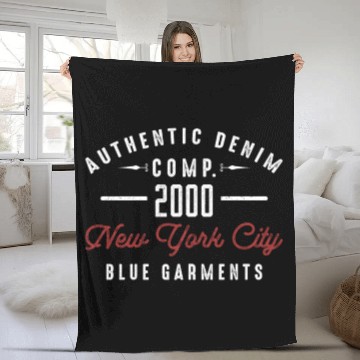 Discover New York City Born In 2000 Vintage Birthday Fleece Blankets