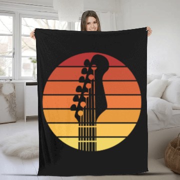 Discover Guitar music concert rock n roll band guitarist Fleece Blankets