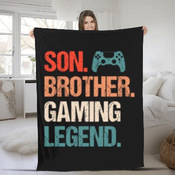Discover Son brother gaming legend gamer gift boy Fleece Blankets