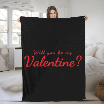 Discover Will You Be My Valentine? Fleece Blankets