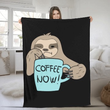 Discover Sloth Stack cofee now ! Fleece Blankets
