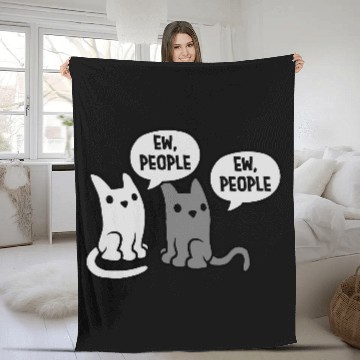 Discover pet cats ew people Fleece Blankets