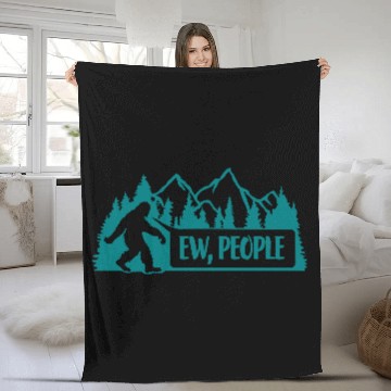 Discover ew people bigfoot quote Fleece Blankets