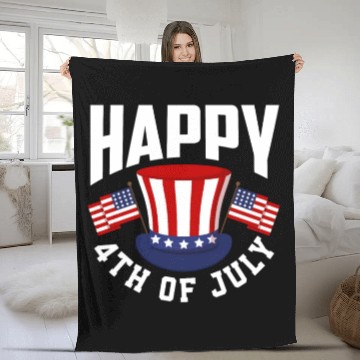 Discover Patriotic American America US Flag USA 4th July Fleece Blankets