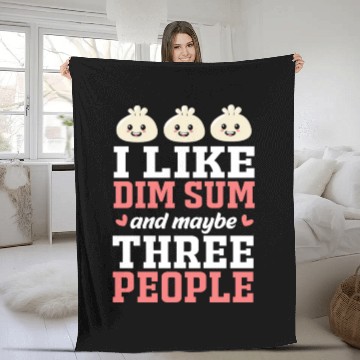 Discover Funny Dim Sum Lover Dumpling Chinese Food Fleece Blankets