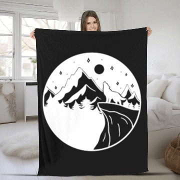 Discover Wolf on the Mountain Fleece Blankets
