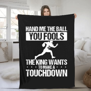 Discover Running Back Score Touchdown Pass Catcher Run Play Fleece Blankets