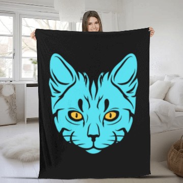 Discover Aesthetic cat Fleece Blankets