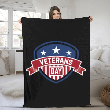Discover Veterans Day Fleece Blankets