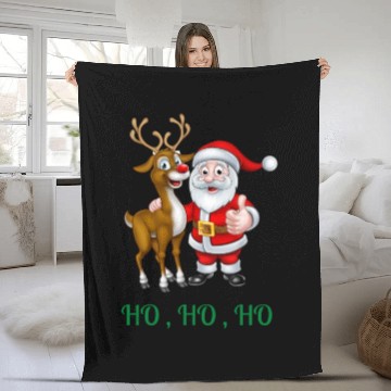 Discover Rudolph the red nose reindeer with Santa Fleece Blankets