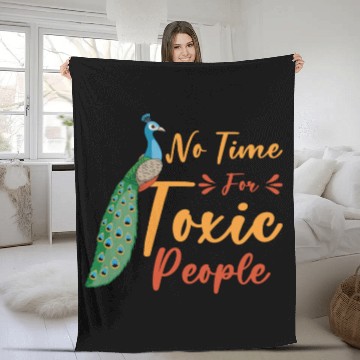 Discover Peacock Positivity Peacock Fan Toxic People Nature Fleece Blankets