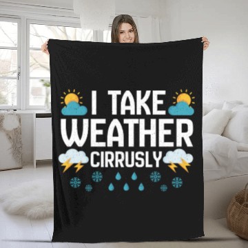 Discover Weather Cirrusly Meteorologist Meteorology Storm Fleece Blankets