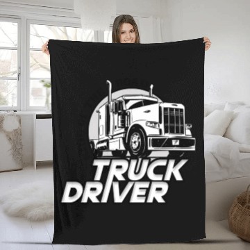 Discover Truck driver, King of the road Fleece Blankets