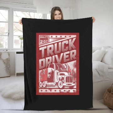 Discover Truck Driver, Truck driving Fleece Blankets