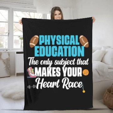 Discover Physical Education Phys Ed PE Teacher Fleece Blankets